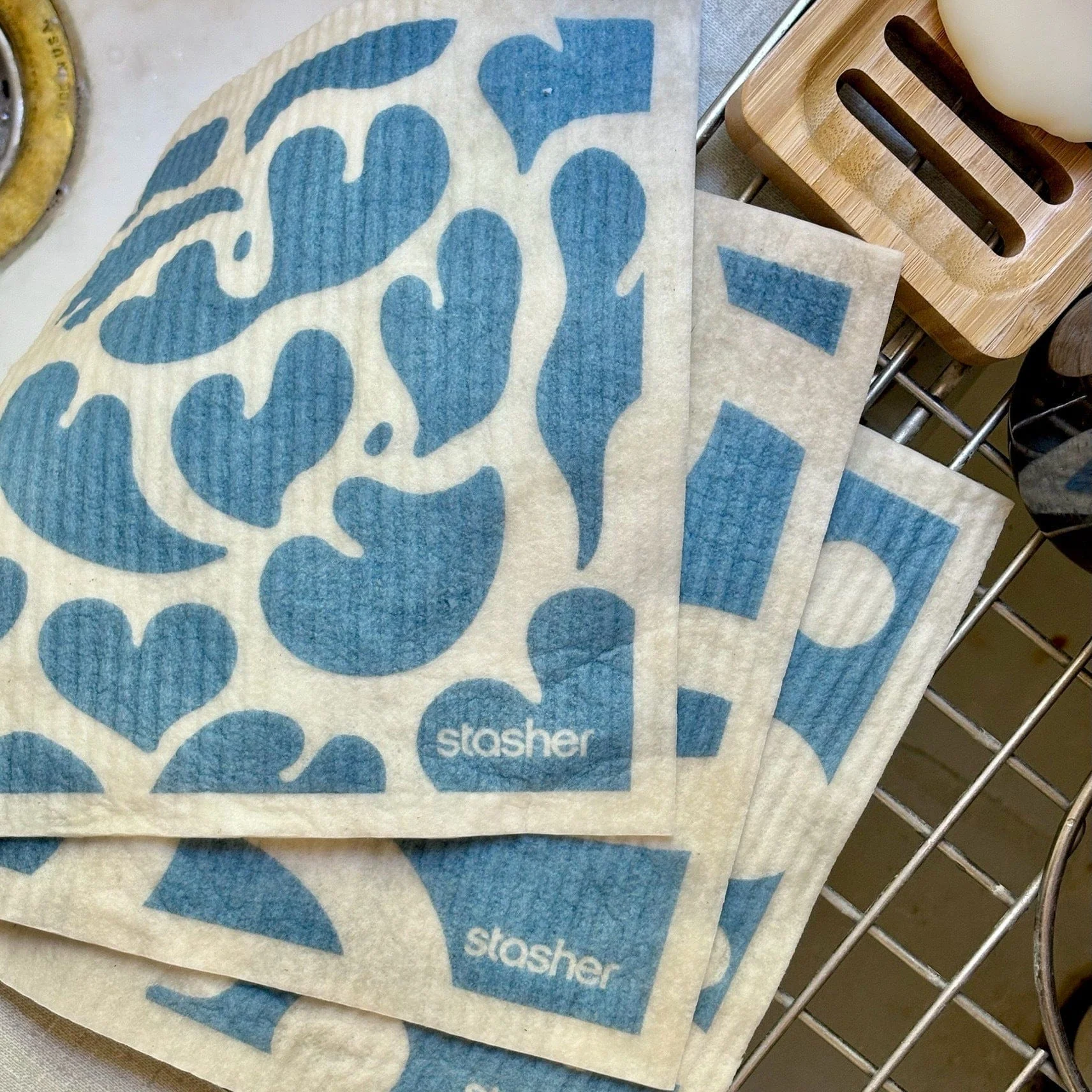 Reusable Swedish Dishcloth 3-Pack - Image 5